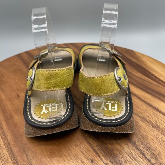 Fly London Mustard Sandals with Metallic Buckle - Picture 4 of 8